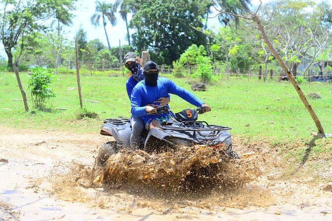 Adrenaline in 4X4 ATV through Macao Beach, Cave, Cafe Tour and Tobacco - Riding a 4X4 ATV over rough Punta Cana trails