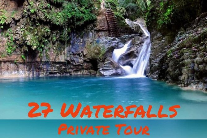 Amber cove and Taino Bay 7 Waterfall Zip lined & Dominican food - The 35-minute walk up to the falls