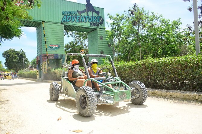 Bavaro Adventure Park Buggy Ride, Zipline Mega Splash, and Waterfall Pool - Six zip lines and a wet Mega Splash finish