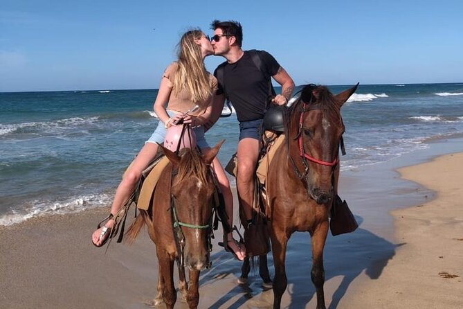 Beach Sunset Horseback Ride in Punta Cana - Along the beach, then through the palms