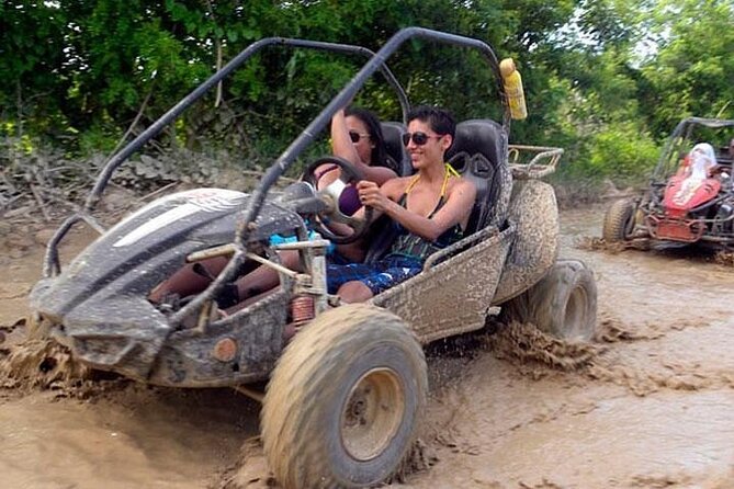Buggy Extreme Tour to Macau Beach and River Cave in Punta Cana - Swimming inside the Los Hoyos del Salado cenote