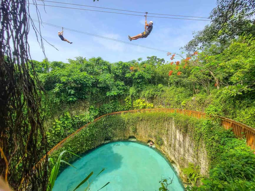 Buggy Ride, Zipline Splash & Waterfall Pool Combo with Lunch - The cenote is the calmest stop