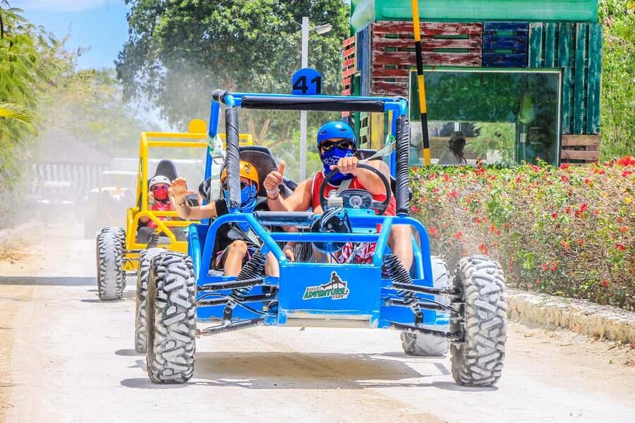 Buggy Ride, Zipline Splash & Waterfall Pool Combo with Lunch - The waterfall pool is relaxing, but not natural