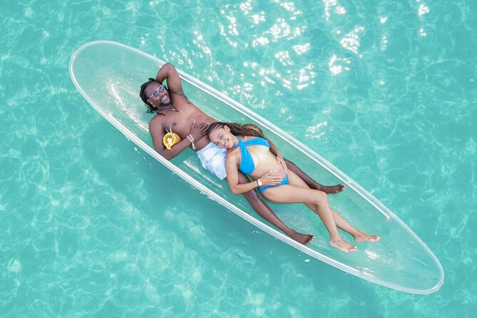 Clear Kayak PhotoShoot Punta Cana - Getting comfortable in the clear kayak