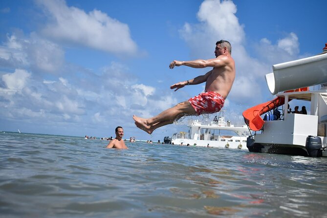 Experience for families and friends by private boat with pick-up - Playa Los Corales and the dolphin platform