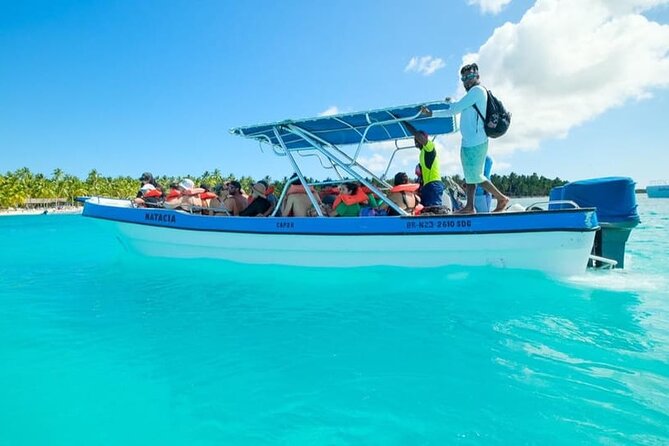 From Santo Domingo Saona Island Food And Drink Catamaran Vip - From Bayahibe To Laguna Azul By Speedboat