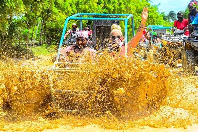 Full-day Buggy & Party Boat tour: snorkel, open bar, cave pool - From Punta Cana pickup to the buggy trails