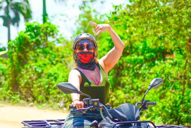 Guided Tour in Four Wheels (ATV) by Macao Beach, Taíno Cave and Typical House - Riding from the ranch toward Macao Beach