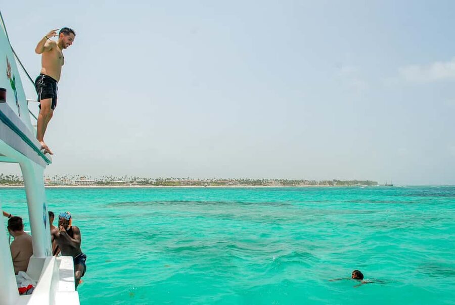 Party Boat and Snorkelling in Punta Cana - Dolphin Island viewed from the water