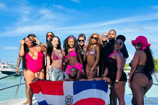Party Boat Punta Cana Public or Private and Open Bar - The dolphin viewing area is a quick photo stop