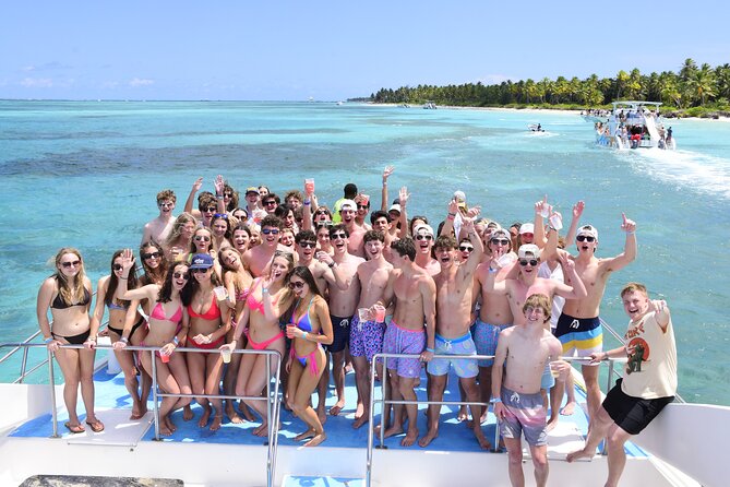 Private Party Boat Experience in Punta Cana - Cruising past Dolphins Island for photos
