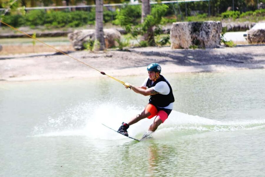 Punta Cana Aqua Karting, Buggy, Adventure Jet Ski and more - Zipline Splash: a 200-meter run over the lake
