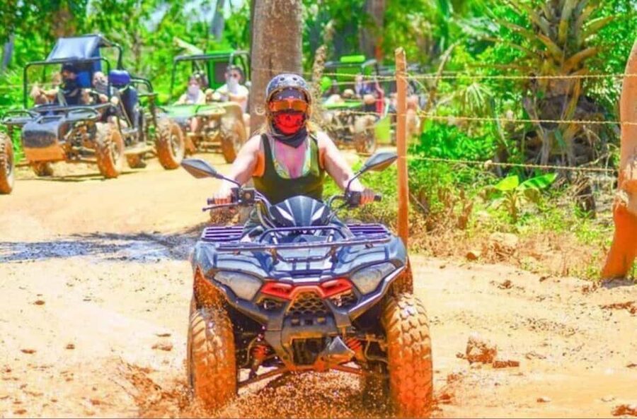 Punta Cana ATV Adventure: Beach & Cenote Tour with Pickup - The cenote stop and cool freshwater