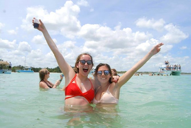 Punta Cana Booze Cruise with Snorkeling, Natural Pool & Open Bar - The natural pool and floating bar