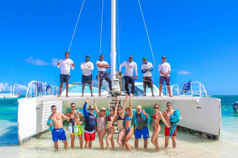 Punta Cana: Catamaran Family Tour - The natural pool and floating-bar atmosphere