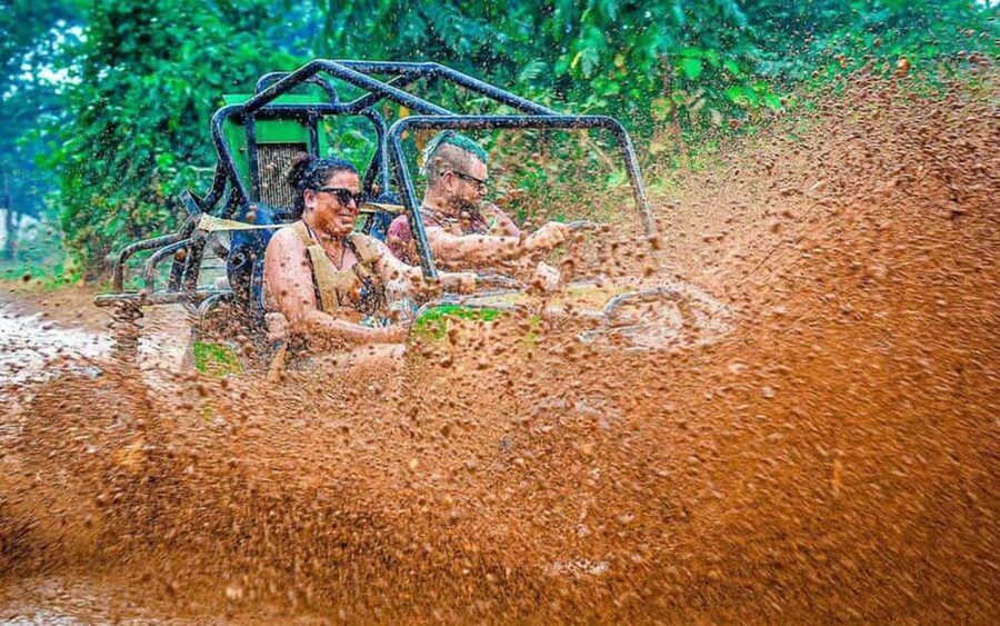 Punta Cana: Explore in Buggy ATV Tour Cenote Macao Beach - Jungle trails with plenty of mud