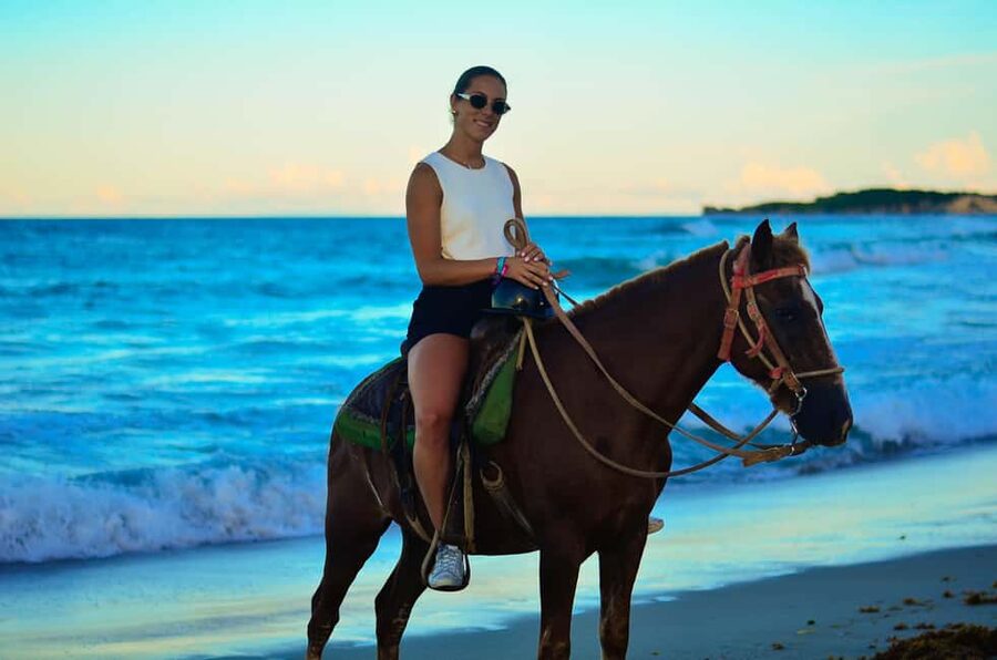 Punta Cana: Horseback Riding Tour with Sunset at Macao Beach - Sunset at the Waterline