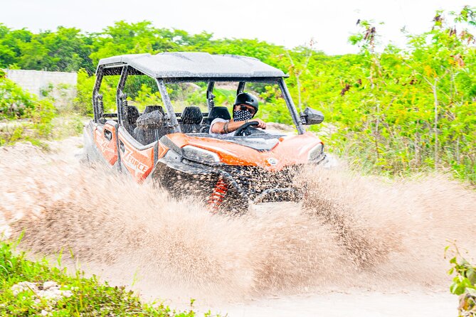 Punta Cana: Jet Ski, Buggy, or Aqua Kart with Water Park Access - A 200-meter zipline over a Caribbean lake