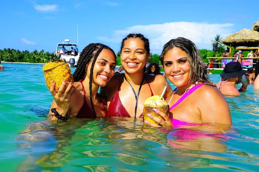 Punta Cana: Party Boat with Snorkeling, Open Bar And Hip Hop - The Natural Pool, Slide, and Floating Pad