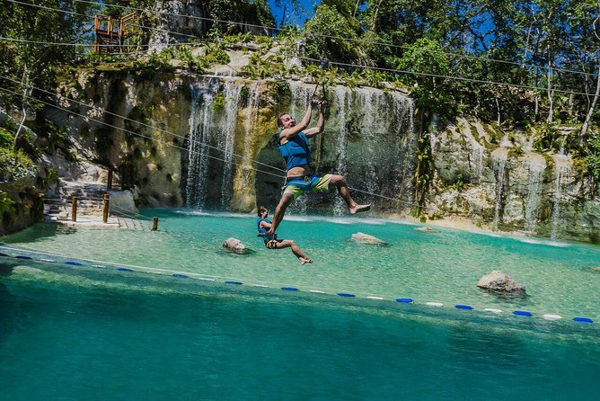 Punta Cana Scape Park and Blue Hole Full Day Admission Ticket - Cave swimming, waterfalls, and water hammocks