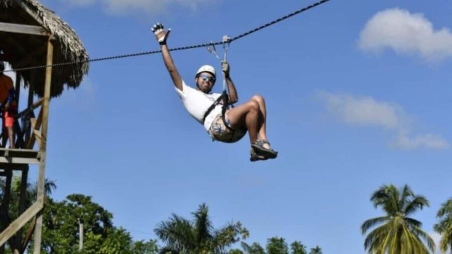 Punta Cana: Zip Line Adventure with Suspension Bridge - The first platforms help you settle in