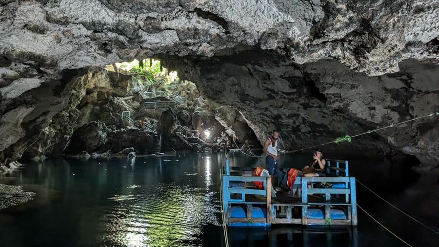 Santo Domingo: Los Tres Ojos, Boca Chica & More - La Caleta, clear water, and a possible cliff jump