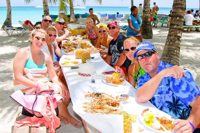 Saona Island Catamaran Adventure with Free Food and Transportation - Three and a half hours on the beach