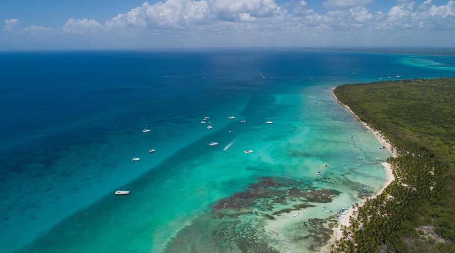 Saona Island Comfort Experience by Catamaran - Leaving Los Melones for Bayahibe’s marina