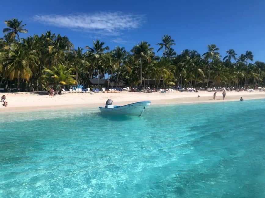 Saona Island Day Trip + Lunch + Open Bar from Punta Cana - The catamaran ride is scenic but can be crowded
