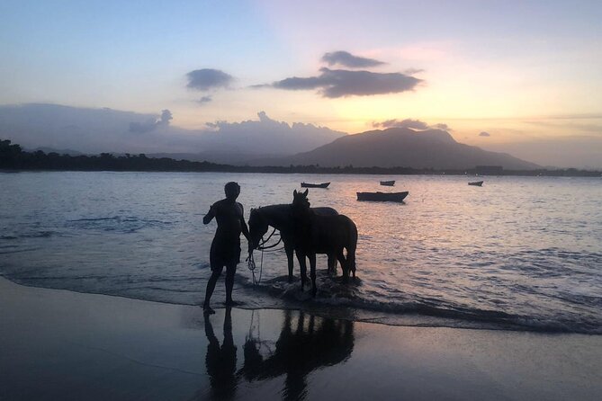 Sunset Horseback Riding in Puerto Plata - Getting wet with the horses