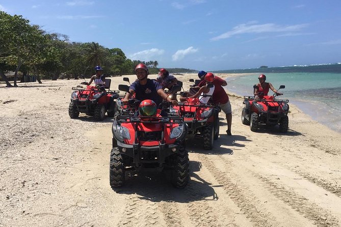 XDream Adventure: Damajagua Waterfalls, ATV, Zip Lines, Horseback Riding & Pool - ATVs across roads, rivers, and rural routes