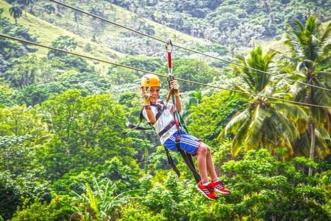 Zip Line in Punta Cana - Six zip lines, with the challenge changing as you go