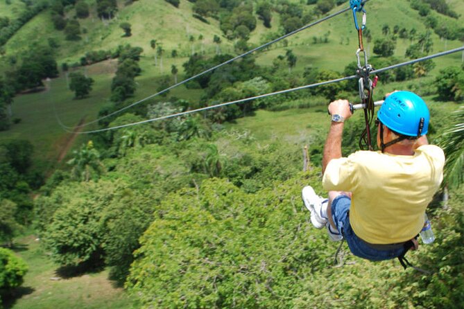 Zip N Splash Adventure plus Horseback Riding - The Open Safari Truck Ride from Puerto Plata